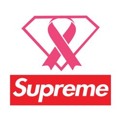Supreme ribbon svg, Supreme shirt, Supreme gift, Supreme fashion, Supreme brand, Supreme design, Diamond svg, pink ribbo