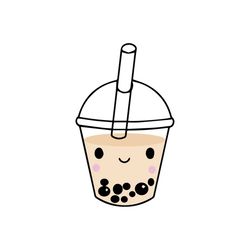cute kawaii bubble tea tshirt boba milk tea lover gift idea, png, svg, dxf, eps