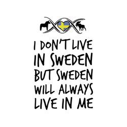 I dont live in sweden, but sweden always live in me, sweden, sweden svg, Png, Dxf, Eps