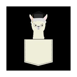 Alpaca Llama Sitting Pocket Face Graduate Svg, Cartoon Svg, Llama Svg, Graduation Svg, Graduated Hat Svg, Funny Svg, Ado