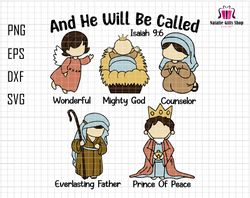 And He Will Be Called Svg, Retro Religious Christmas Svg, Jesus is the Reason for the Season SVG, Retro Nativity True St