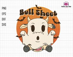 Bull Sheet Svg, Ghost Cows Svg, Funny Cow Svg, Spooky Pumpkin Svg, Cow Lover Svg, Spooky Season Svg, Trendy Halloween Sv