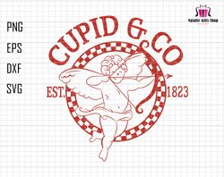 Cupid Co 1823 Svg, Pink Cupid Svg, Cupid University Svg, Cupid Season Svg, Retro Valentines Svg, Happy Valentines Day Sv