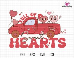 Full Of Sweet Hearts Svg, Farm Truck Heart Svg, Happy Valentine Day, Valentine Heart Svg, XOXO Svg, Couple Heart Svg, Lo