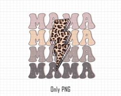 Mama Lightning Bolt Png, Retro Mama Png, Mama Sublimation Png, Leopard Mama Png, Mom Png files, Gift for Mom, Mama Shirt
