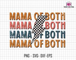 Mama Of Both Svg, Checkered Lightning Bolt Svg, Distressed Mama Svg, Stacked Mama Svg, Mama Of Boys Svg, Mama Of Girls S