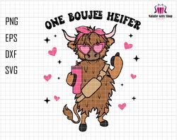One Boujee Heifer Svg, Highland Cow Svg, Stanley Inspired Belt Bag Svg, Happy Valentines Day Svg, Cute Dairy Cow Svg, Tr