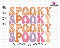 Spooky Season Svg, Retro Halloween Svg, Cute Halloween Svg, Leopard Svg, Halloween Design, Trendy Halloween, Digital Fil
