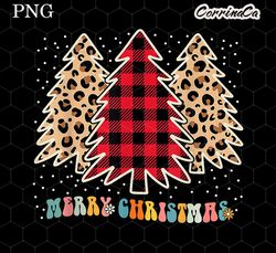 Christmas trees PNG, lights snow leopard buffalo cozy winter digital download Sublimation design, Merry Christmas png, C