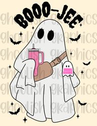 Boojee Ghost Stanley Tumbler Inspired PNG With Bag Sublimation Design Download DTF Print Sticker Timbler Idea Halloween