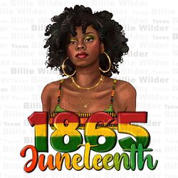 1865 Juneteenth with afro black woman png, African American png, black woman png, Juneteenth png, black lives matter png