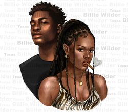 Afro black couple png sublimation design download, afro girl png, black girl png, black man png, afro man png, sublimate
