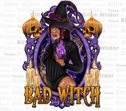 Bad witch black woman png sublimation design download, Happy Halloween png,trick or treat png,Halloween witch png,sublim