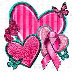 Breast Cancer hearts png sublimation design download, Cancer Awareness png, find a cure png, fight Cancer png, sublimate