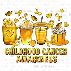 childhood cancer awareness coffee cups png, yellow ribbon png, childhood cancer png, cancer awareness png, sublimate des