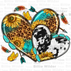 cowhide leopard hearts png sublimation design download, western hearts png, western patterns png, sublimate designs down