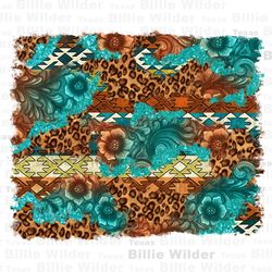 leopard and aztec background western png, western patterns png, western background png, sublimate designs download