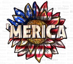 Merica with sunflower png sublimation design download, 4th of July png, USA png, Independence Day png, sublimate designs