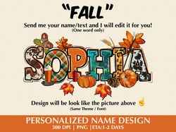 Personalized Fall png sublimation design download, Hello Fall png, custom name Fall png, Autumn png, sublimate designs d