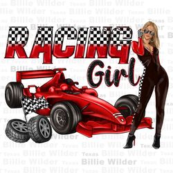 Race girl with formula car png, race life png, racing png, sport girl png, game day png, race track png, sublimate desig