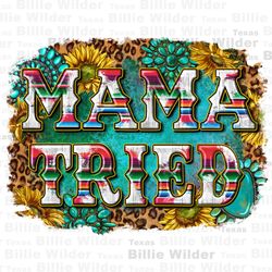 western mama tried with sunflowers and gemstone png, mothers day png, western mama png, western patterns png, sublimate