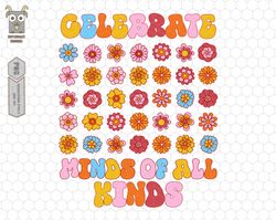 Celebrate Minds of All Kinds Png, Neurodiversity Png, Autism Awareness Png, ADHD Png, Autism Acceptance Gift, SPED Teach
