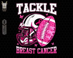 tackle cancer png, breast cancer awareness png, football season png, sublimation, leopard football print, pink ribbon, i