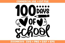 100 days of school SVG, Teacher Svg, back to school svg, school shirt svg, 100 days of school png, boy svg, girl svg, sc