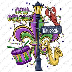New Orleans Mardi Gras streets png sublimate designs download, Mardi Gras Carnaval png, Happy Mardi Gras png, sublimate
