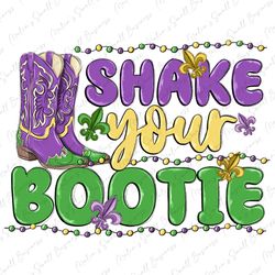 Shake your bootie png sublimation design download, Mardi Gras png, Mardi Gras Carnaval png, Cowboy boot png, sublimate d