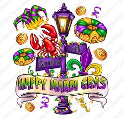 Mardi Gras Sublimation PNG Design, Hand Drawn, Digital Download, Printable Art, Louisiana png, Happy Mardi Gras png, Fle