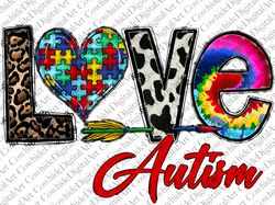 Love Autism Png, Autism Awareness PNG, Autism Heart Png, Autism Awareness Day PNG, Autism Puzzle png, Sublimation Design