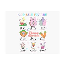 God Says You Are SVG, Happy Easter Svg, Easter Day Doodle Svg, Easter Day Jesus Svg