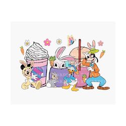 Happy Easter Day SVG, Mouse And Friends Easter Day Svg