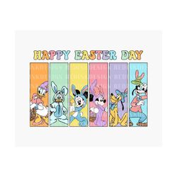 Happy Easter Day SVG, Easter Day Svg, Bunny Mouse And Friends Svg, Easter Bunny Svg