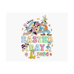 Happy Easter Day SVG, Mouse And Friends Easter Svg, Easter Day Svg, Bunny Easter Day Svg