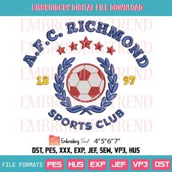 AFC Richmond Sports Club Embroidery Design Ted Lasso Embroidery File