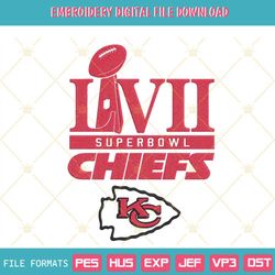 Chiefs Super Bowl 2023 Embroidery Designs, Kansas City Chiefs Embroidery Files