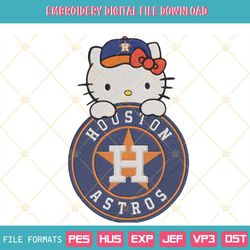 Hello Kitty Houston Astros Embroidery Design File