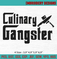 Culinary Gangster Embroidery Cooking Embroidery