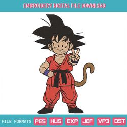 Son Goku Cute Embroidery Designs File
