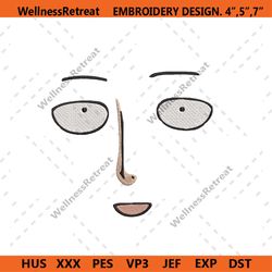 Saitama Face Embroidery Design Download One Punch Man Embroidery Design