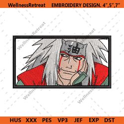 Jiraiya Face Embroidery Design Download Naruto Anime Embroidery
