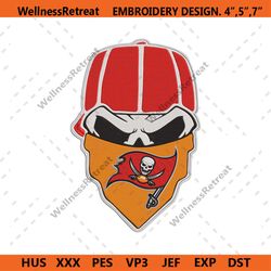 NFL Tampa Bay Buccaneers Skull Design Embroidery File