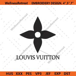 Louis Vuitton Flower Embroidery Logo Design Instant Download