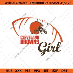 Football Cleveland Browns Girl Embroidery Design Download