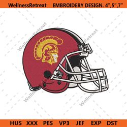 USC Trojans Helmet Machine Embroidery Design