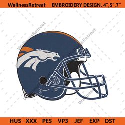 Denver Broncos helmet embroidery file, Denver Broncos helmets machine embroidery