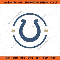 Colts Horseshoe Logo Machine Embroidery Design File