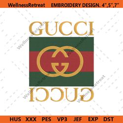 Gucci Double Brand Logo Embroidery Instant Dowload